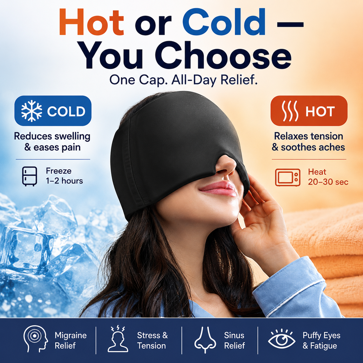 Hot & Cold Headache Relief Gel Cap