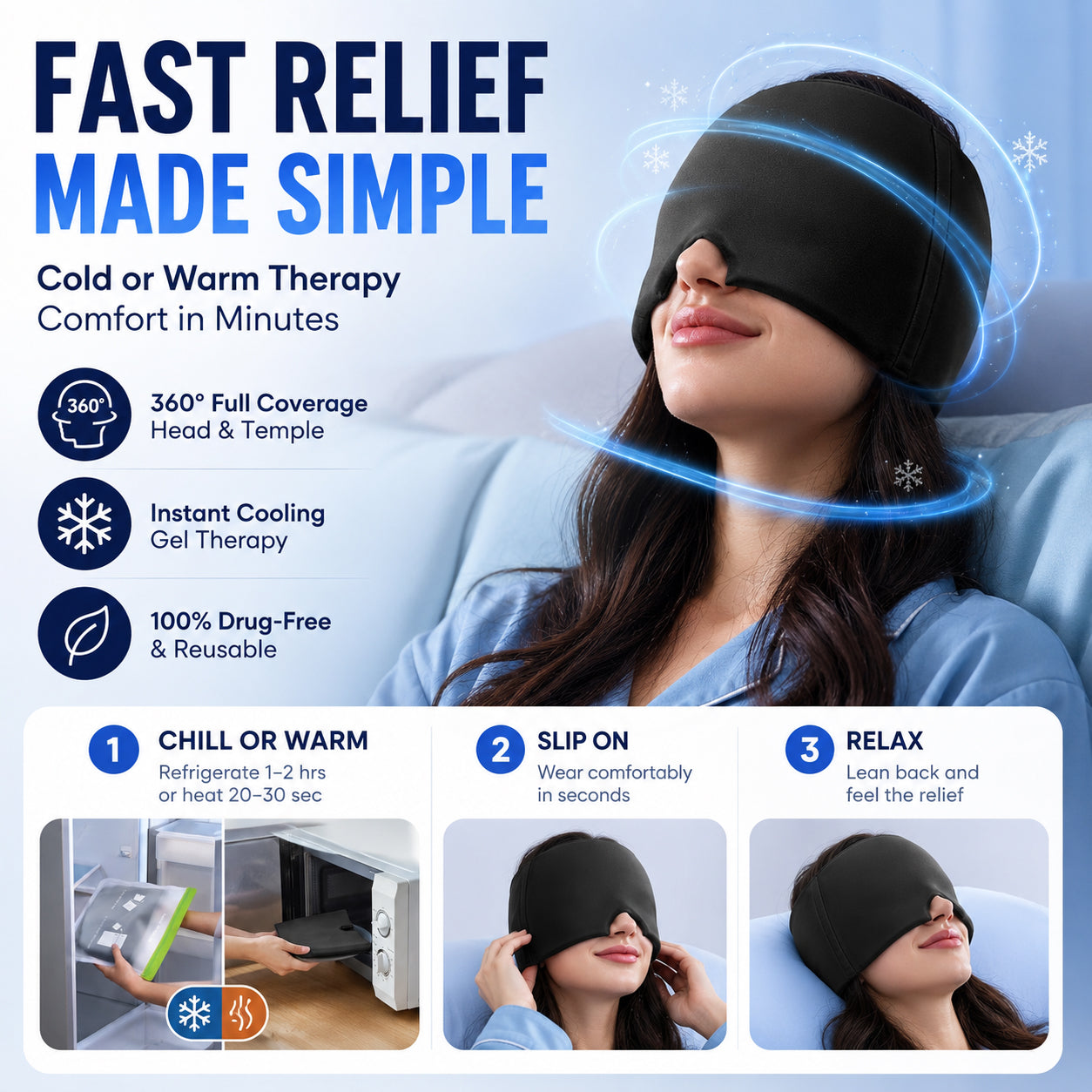 Hot & Cold Headache Relief Gel Cap